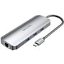 Vention Docking Station TOLHB con HDMI 4K, 3xUSB, USB-C PD, RJ45 y Lector de Tarjetas - Gris